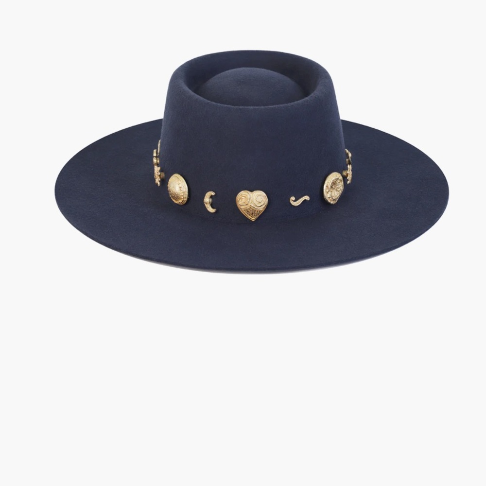 Navy Lack of Color boater cosmic hat (new)